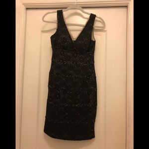 Valerie Bertinelli black lace dress